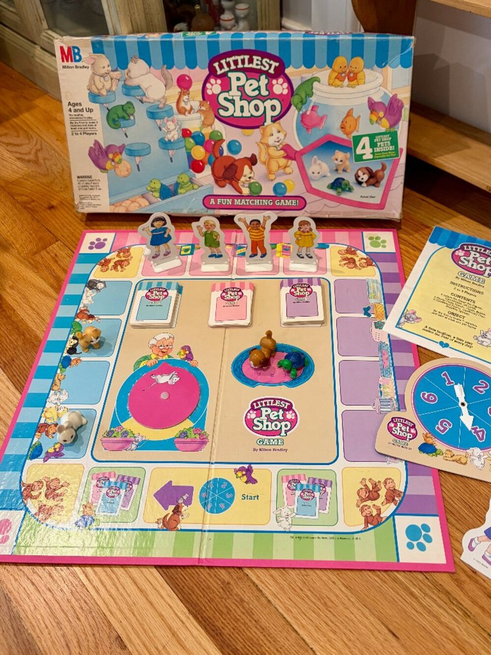 Vintage 1993 Littlest Pet Shop Board Game COMPLETE Milton Bradley 4405 LPS